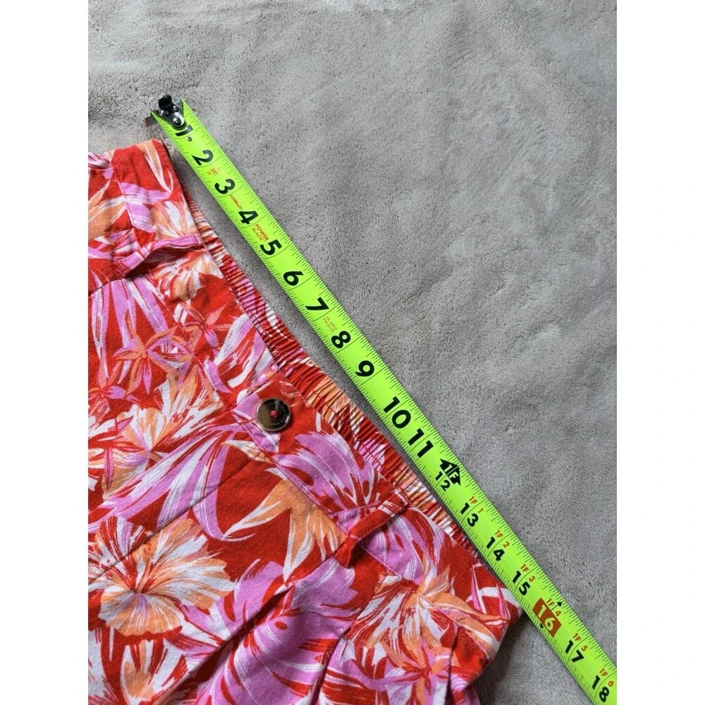 Marc New York Andrew Marc Tropical Floral Pull On Wide Leg Pants M - Picture 13 of 15